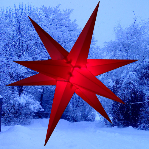 Led adventsstern rot 60cm - led, ca.60cm