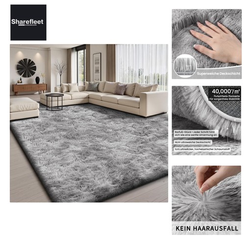 Hochflor teppich grau - hochflor,