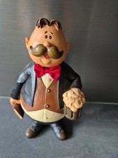 Lustige Kellner-Figur mit Bierkrug & Speisekarte