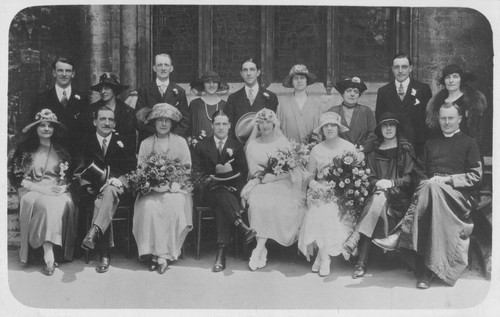Postkarte familie hochzeit - postkarte,