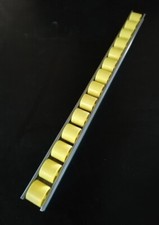 Röllchenleiste, Rollenleiste, Rollenbahn mit Zylinderrollen  Gelb 525 mm Lang