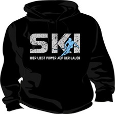 Abfahrtski Ski Logo Pullover Skipullover Sweatshirt Kapuzenpullover Skiurlaub 21