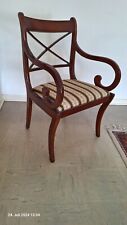 Stuhl Sessel englisch Style Empire Biedermeier Mahagoni Armlehne