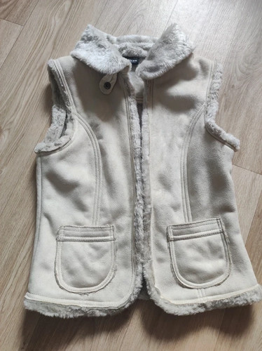 Gefütterte creme weiße weste - gefütterte,