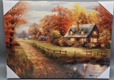 LED Wandbild Herbstwald