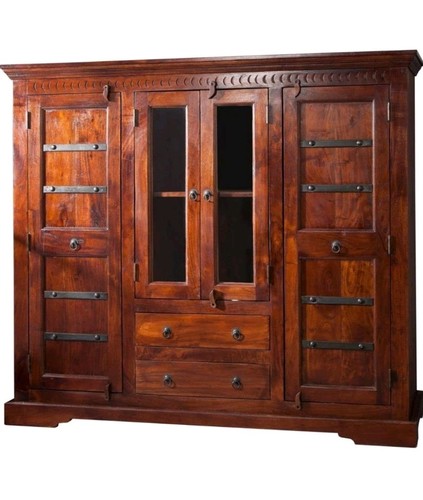 Schrank holz braun 160x50x142 - holz,