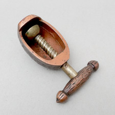 Alter Spindelnussknacker Nussknacker Kupfer Messing