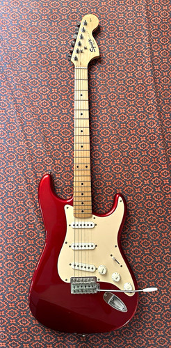 Squier strat gitarre rot - squier,