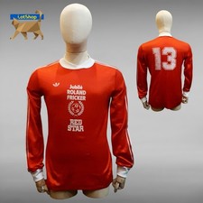 Red Star FC Paris France Jubile Roland Fricker 70s Adidas Vintage Retro Jersey M