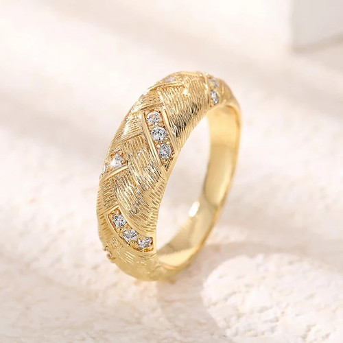 Ring gold zirkonia steine - ring,