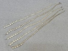 Kronleuchterbehang Glaskette Lysterkette Lüster facettierte Stahlseil Antik ALT