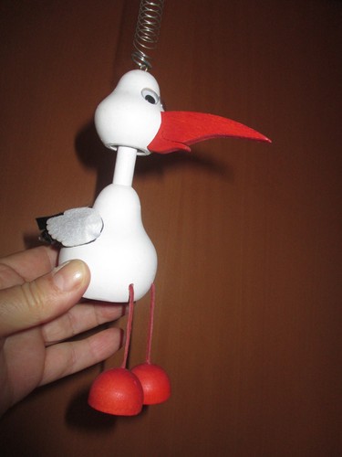 Lustiger storch holzfigur - lustiger,