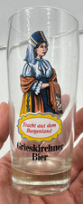 Vintages altes Bierglas Original Grieskirchner Bier gebraucht transparent 2
