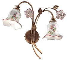 Wandlampe Keramik Metall B: 37