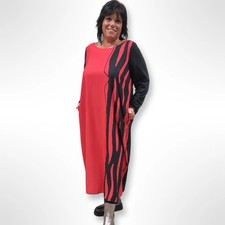 CNG Kleid Schwarz/Rot in