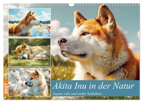 Akita inu der natur japans - in, natur.