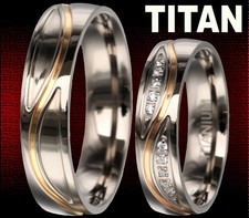 NEU 2 TITAN RINGE HOCHZEITRINGE EHERINGE TRAURINGE PARTNERRINGE VERLOBUNGSRINGE