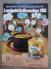 ORIGINAL REKLAME WERBUNG 1971  LANDGOLD Kaffeesahne Kondensmilch