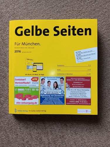 Gelbe seiten münchen 2016 - seiten,