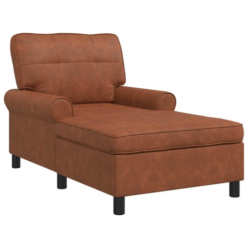 Lounge liege mit kissen - kissen, braun