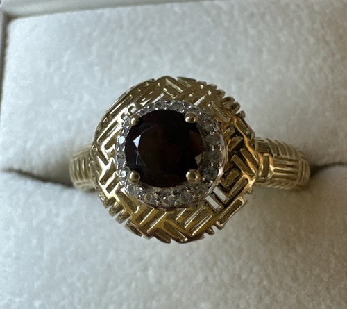 Ring 375 granat - gg,, granat,