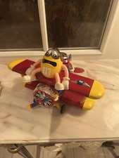 M&M Spender FLUGZEUG DOPPELDECKER FLIEGER AIRPLANE  Figuren Yellow + Red Selten
