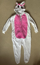 Einhorn Kostüm Overall Fleece warm für Mädchen in Gr. S