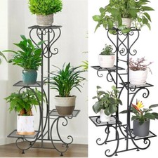 Metall Blumenständer Blumentreppe Pflanzregal Pflanzenständer mit 4/5 Ablagen