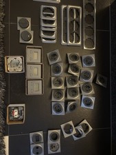 Gira System 55 Set anthrazit: Steckdosen, Rahmen, Dimmer, Jalousie-Einsätze, top