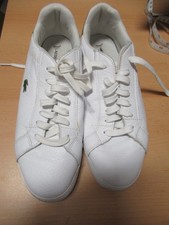 Lacoste Damen Schuhe Sneaker Schnürer  Gr. 42 weiß silber