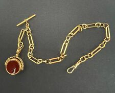 einzelne Albert Posaunenglied vergoldet Albert Taschenuhrkette Anhänger Stein