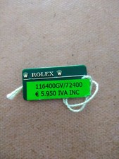 Vintage rolex green hang tag - rolex,
