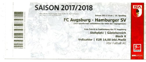 Ticket augsburg - bl, fc