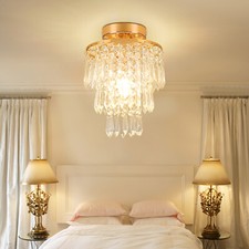 E14 Kristall Kronleuchter Moderne Deckenleuchte Chandelier für Schlafzimmer