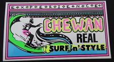 Werbe-Aufkleber Chewan surf n