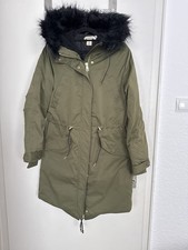 Damen Parka H&M Größe M Khaki Grün Jacke Mantel Dauenen Mantel 