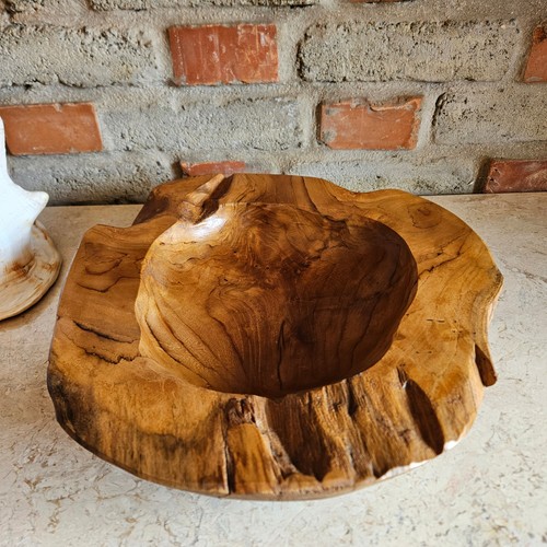 Schale teakholz obstschale - schale,