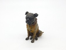 Kalt bemalte Wiener Bronze Hund Bulldogge Figur Antik Viktorianisch c1880