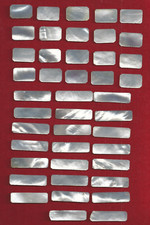 83 PERLMUTTSCHEIBEN WEISS  OHNE OHNE BOHRUNG - 3 VERSCHIEDENE GRÖSSEN