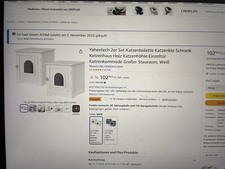 2er Set Katzenklo Schrank für Katzentoilette Katzenhaus Katzenhöhle Katzenmöbel