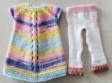 Puppenkleidung 2er Set Caprihose und Tunika Handarbeit 46-50 cm Stehpuppen