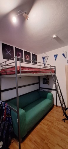 Ikea mettal hochbett und - mettal-hochbett, couch