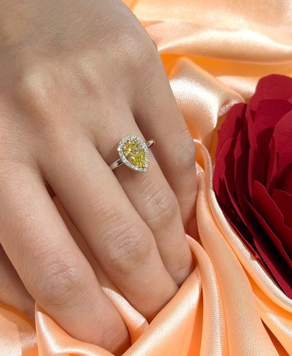18k weißgold birne - birne, grown