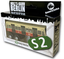 Holzeisenbahn Anhänger S2 Berlin S-Bahn Schienen kompatibel Eisenbahn