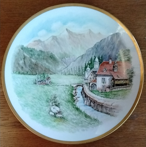 Vintage porzellan wandteller - vintage,