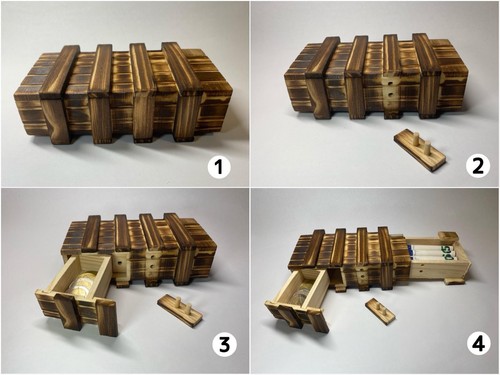 Magische rätselbox holz mit - holz,