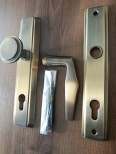 Haustür Schutzbeschlag 92/10/F73 Messing Bruniert außer feste Knauf Türbeschlag