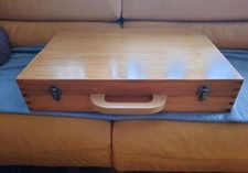 Holz Aktenkoffer, Kiefer/Buche Handarbeit 