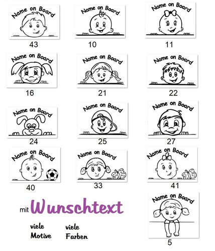 Kinderaufkleber autoaufkleber - kinderaufkleber,