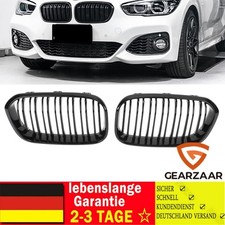 Kühlergrill Schwarz Glanz Grill Nieren für BMW 1er F20 F21 ab 2015 Doppelsteg